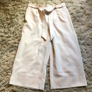 Cream knit flared leg Capri